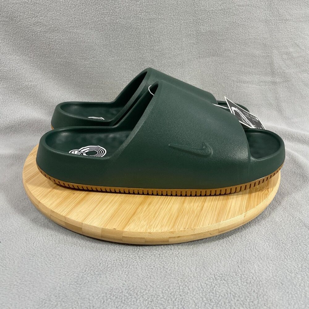 NWT Nike Calm Slide 2.0 Men’s Size 11 Slide Sandals Fir Green/Gum IB0183-001